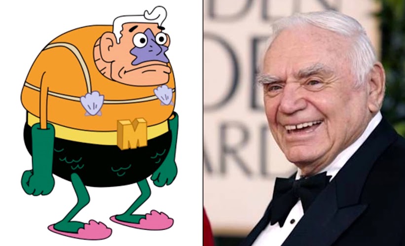 The SpongeBob SquarePants Show’s somewhat addled superhero, Mermaid Man; and Ernest Borgnine, who at 82 began voicing Bikini Bottom’s own superhero.