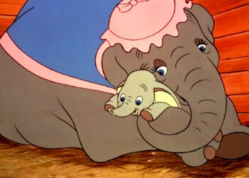 No words are necessary to convey the depth of feeling between mother and child – pachyderm style – in Dumbo (1941).